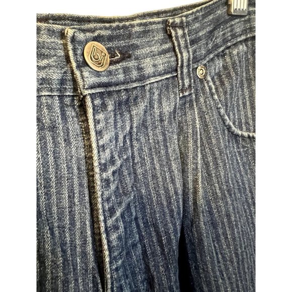 1980s Vintage Bon Jour Denim Pleated Front PinStripe Jeans - Picture 3 of 15